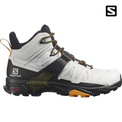 Salomon X Ultra 4 Stredne GTX Turisticka Obuv Panske Biele Čierne | SK 7UAKSX